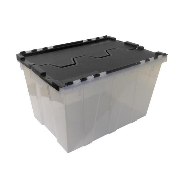 Greenmade Instaview 12 gal BlackClear HingedLid Tote 129 in H X 153 in W X 216 in D Stackabl 691307